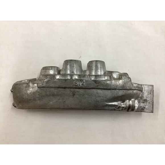 Vintage Pewter Ice Cream Chocolate Candy Hinged Mold SHIP #612 6” Long - Picture 3 of 4